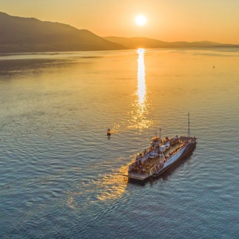 a boat on a body of water