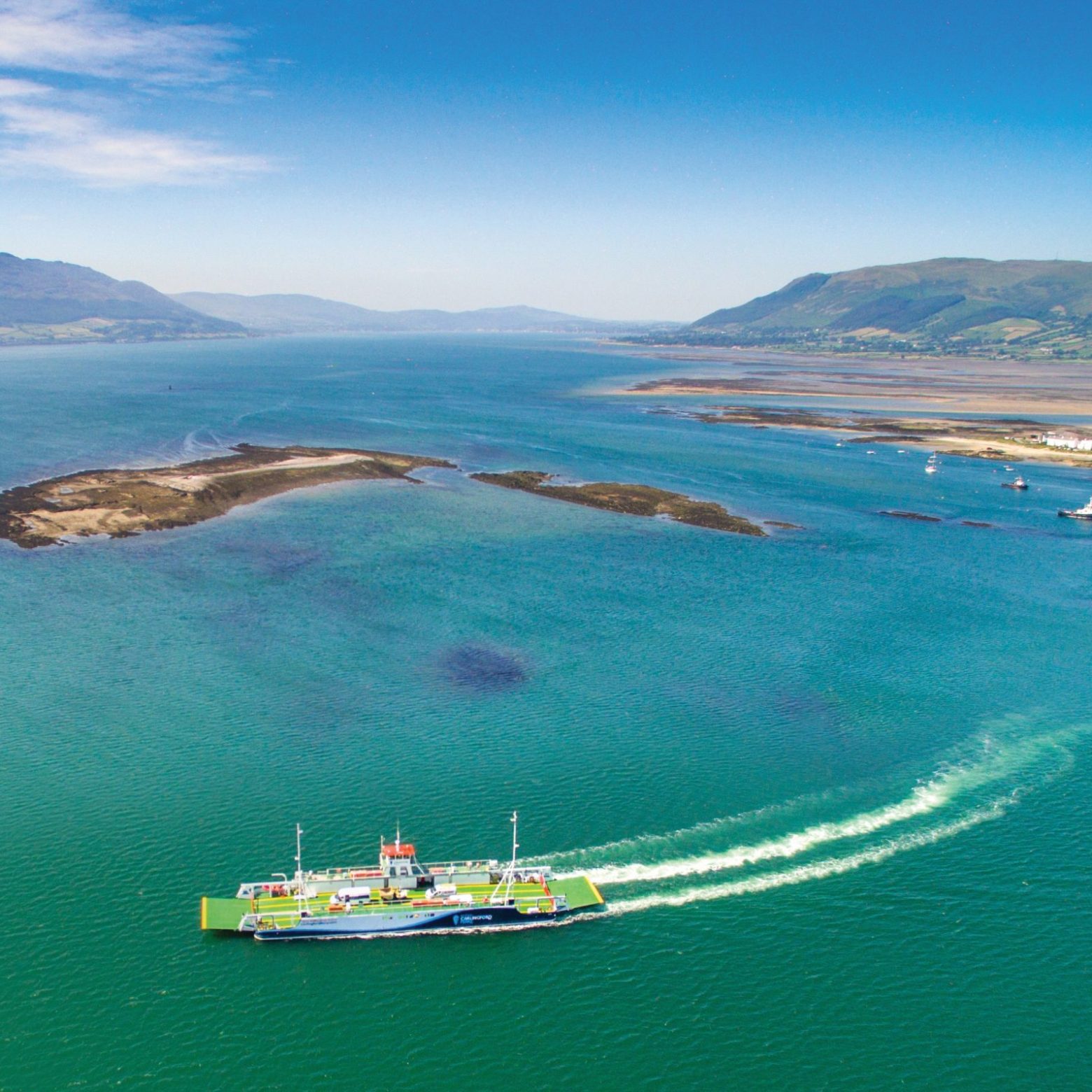 a small boat in a large body of water